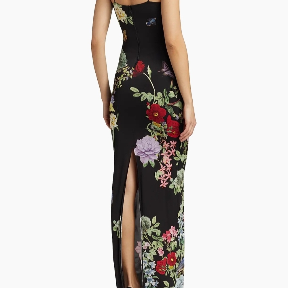 Floral Black Maxi Dress - Picture 3 of 5